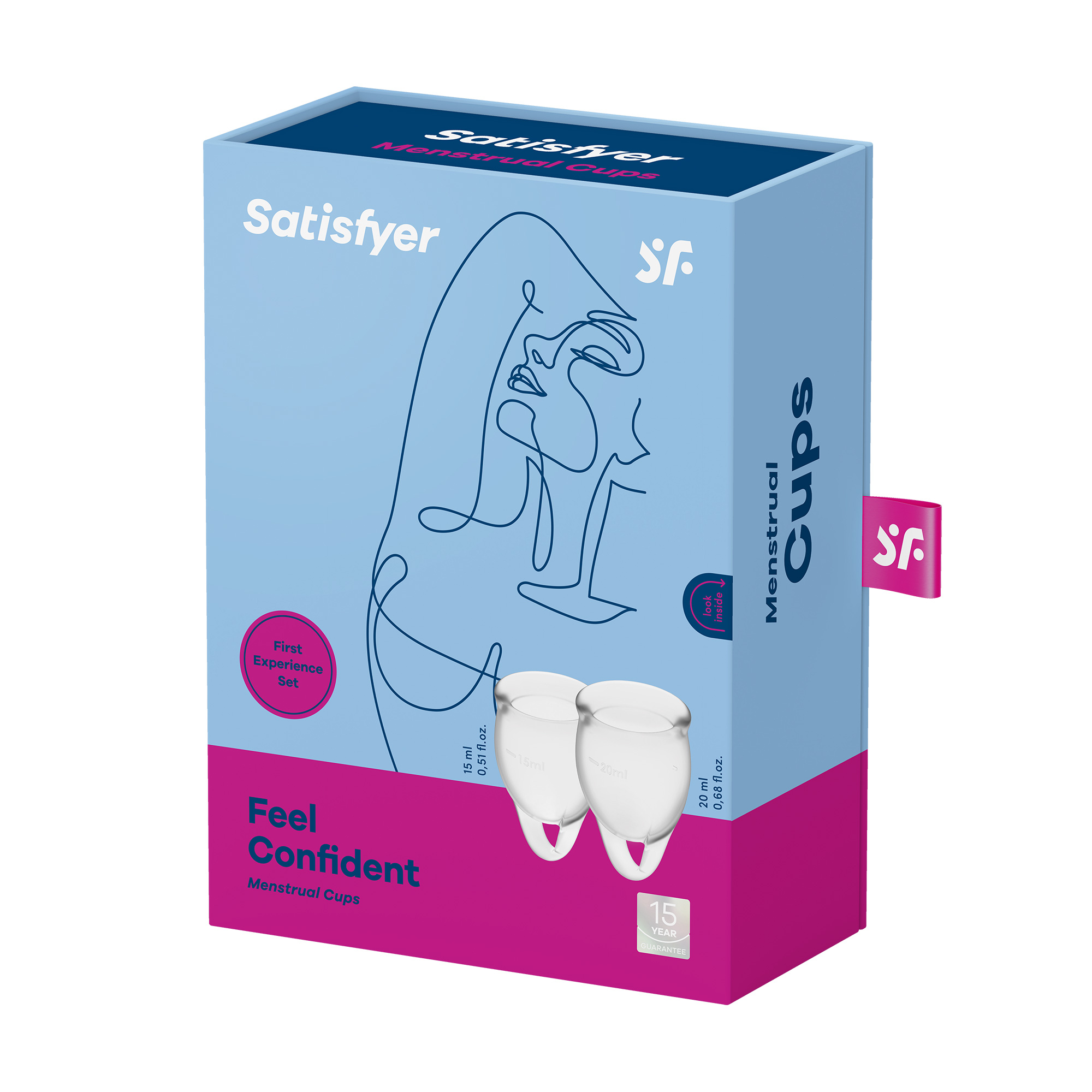 Набір менструальних чаш Satisfyer Feel Confident Menstrual Cup прозорий, 2 шт